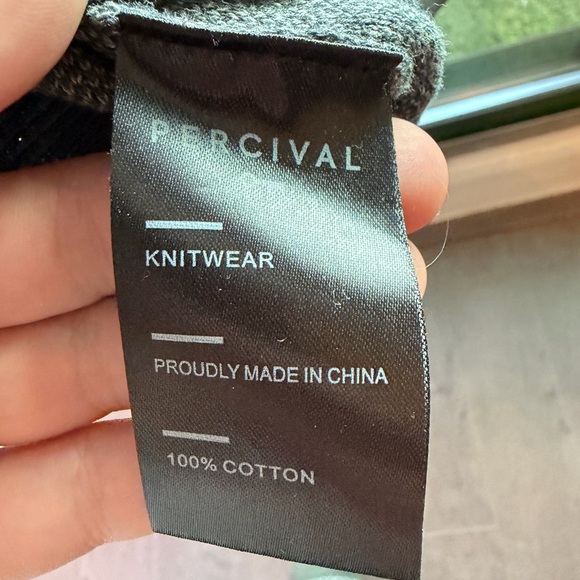 Percival Men's Gray Checkered Sweater - Picture 3 of 3